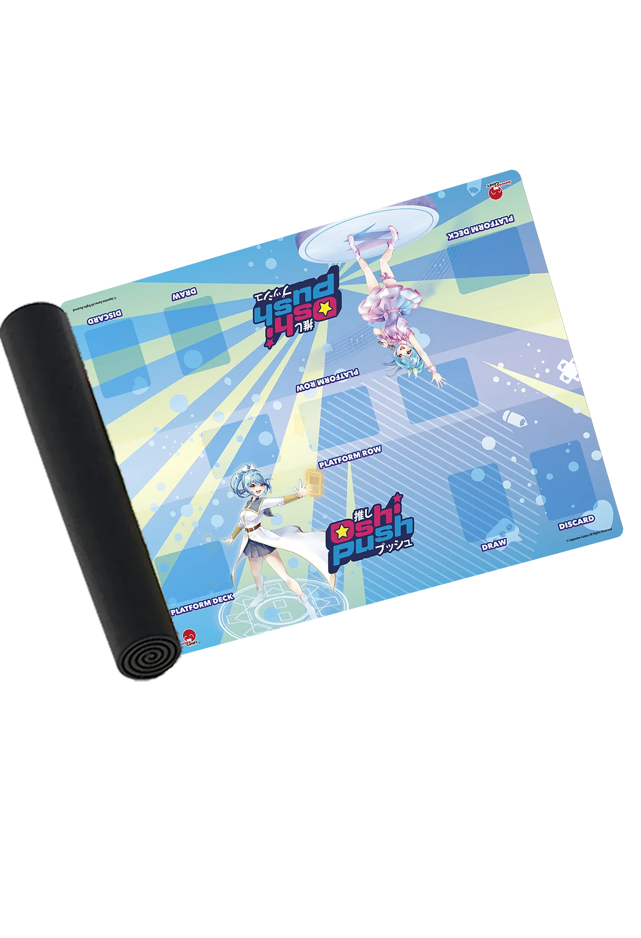 Oshi Push Hidden Links: Oversized Playmat 2-Player Set Up Akiko Edition