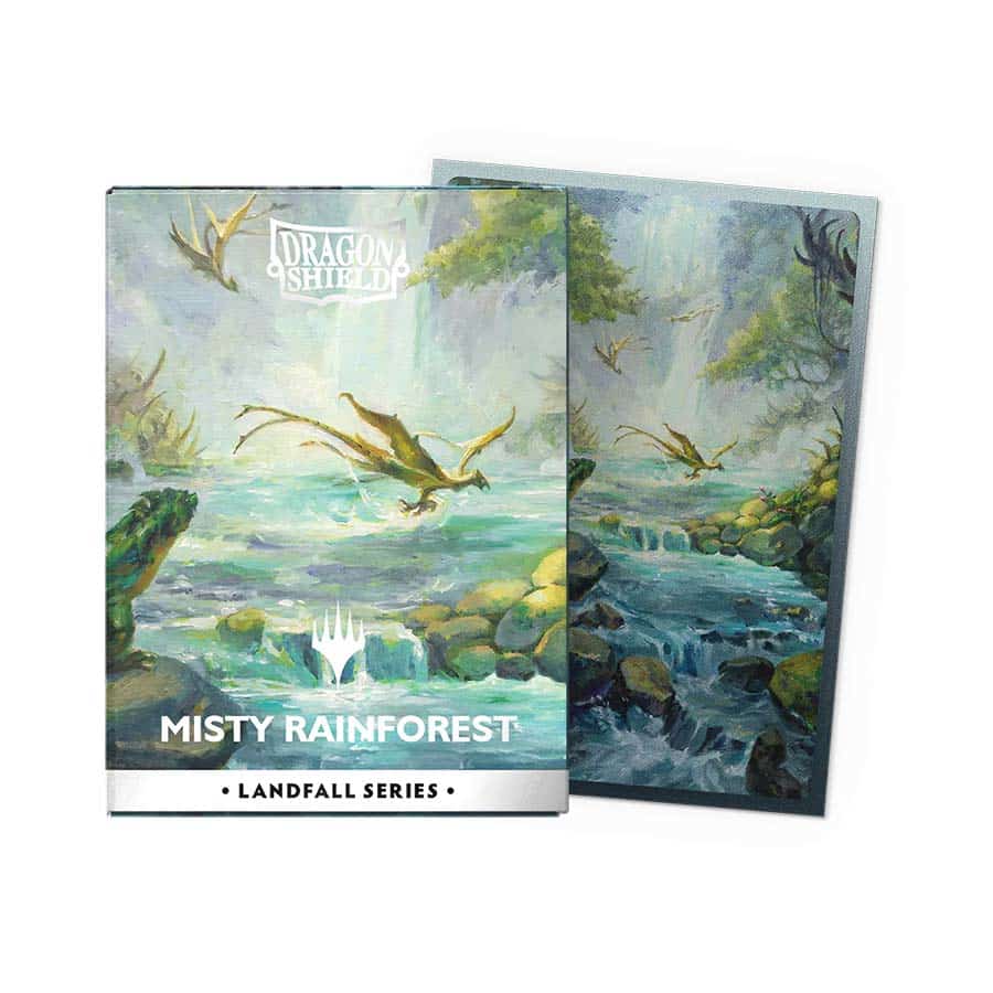 DRAGON SHIELD: MAGIC THE GATHERING: LANDFALL SERIES: MATTE DUAL ART  MISTY RAINFOREST (100CT)