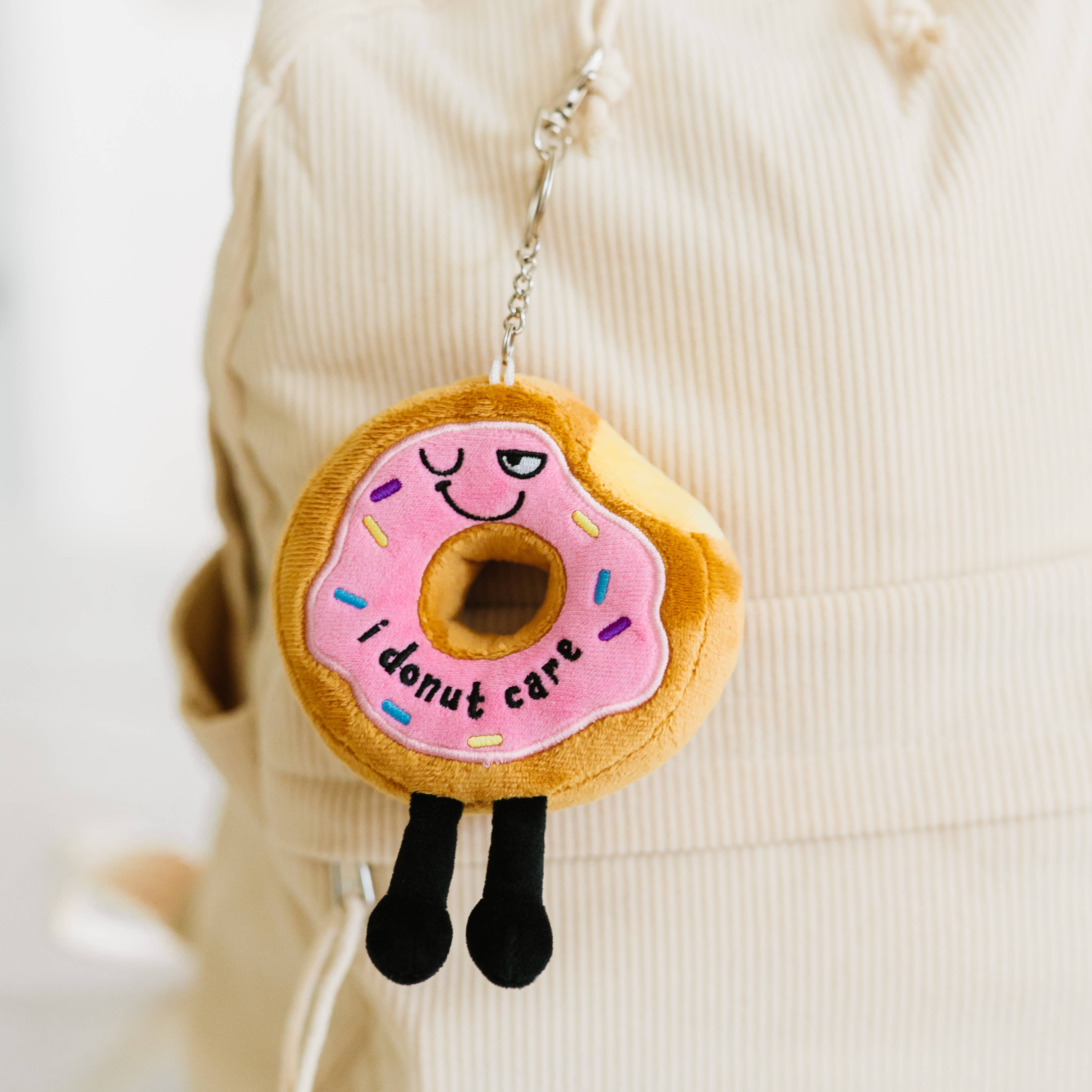 Plush Donut Cute Bag Charm  Soft Cuddly Toy Funny Gift
