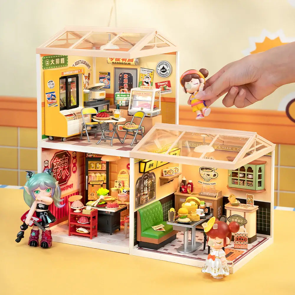 DW022 Rolife Night Out Food Stall DIY Miniature House