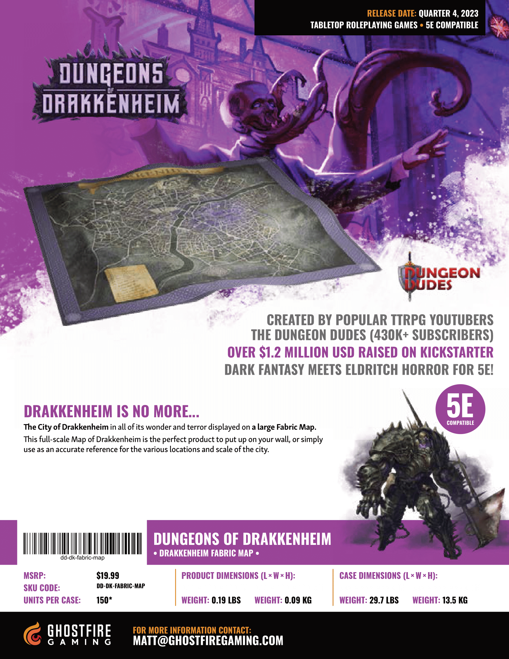 Drakkenheim City Fabric Map