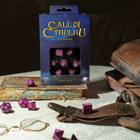 Call of Cthulhu Black & Magenta Dice Set