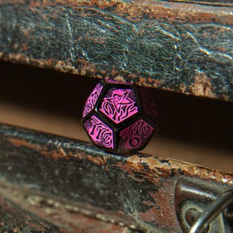 Call of Cthulhu Black & Magenta Dice Set