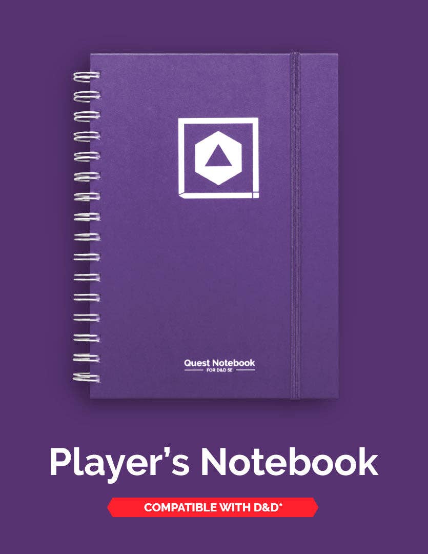 D&D Character Quest Notebook - Mystic Purple