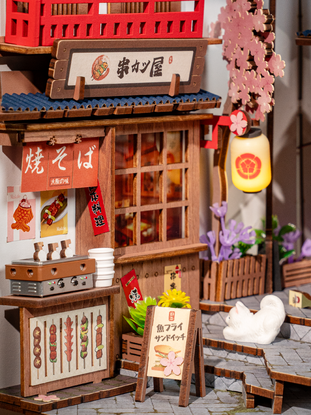 Rolife Sakura Wine Alley DIY BooK&Nook