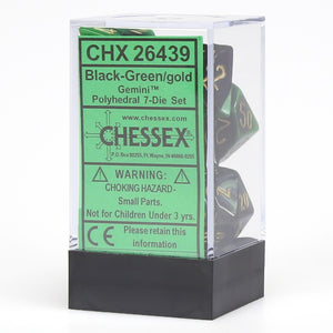 Dice: Chessex Gemini Black-Green/gold