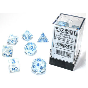 Dice: Chessex Borealis Icicle/ light blue