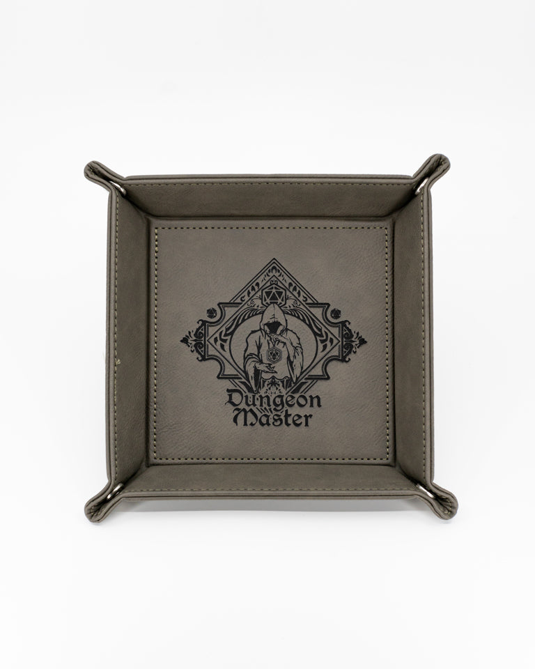 The Fate Twister | Vegan Leather Dice Rolling Tray - Emberglow Gaming