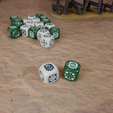 Crosshairs Compact D6 Beige & Olive Dice (20 pcs.)
