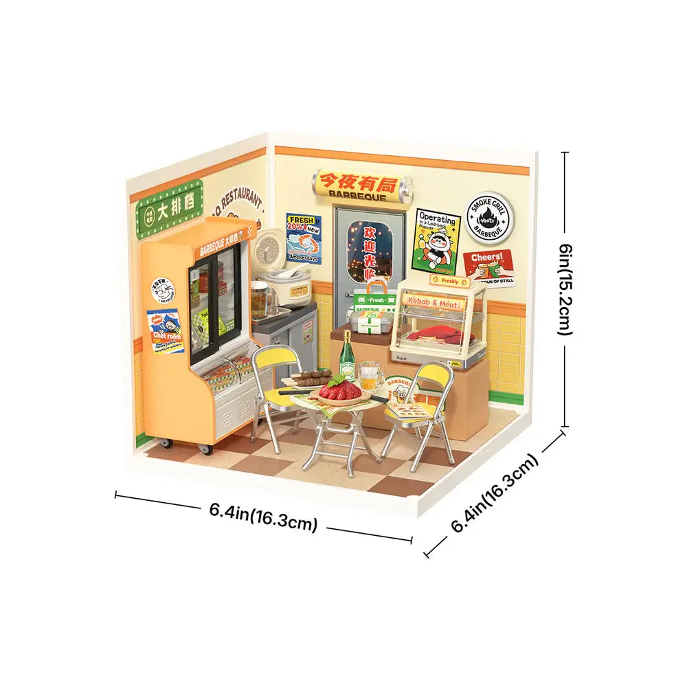 DW022 Rolife Night Out Food Stall DIY Miniature House