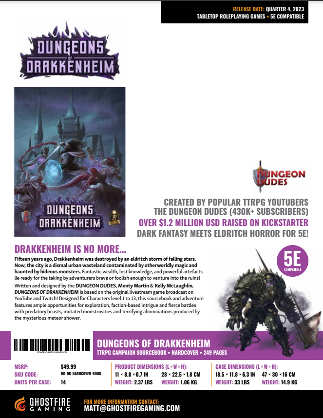 Dungeons of Drakkenheim: Hardcover Book