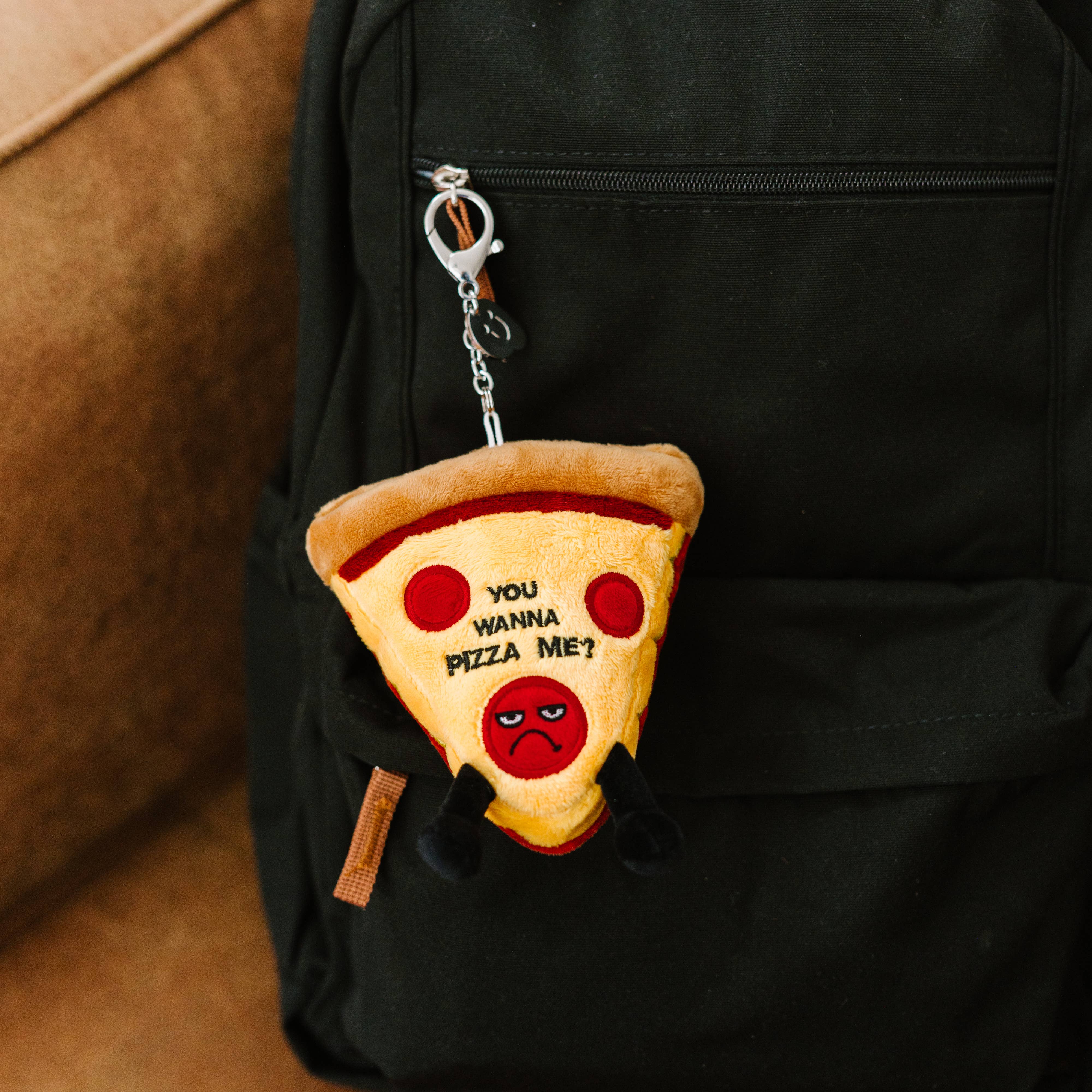 Funny Pizza Plush Bag Charm  Soft Cuddly Toy Cute Gift