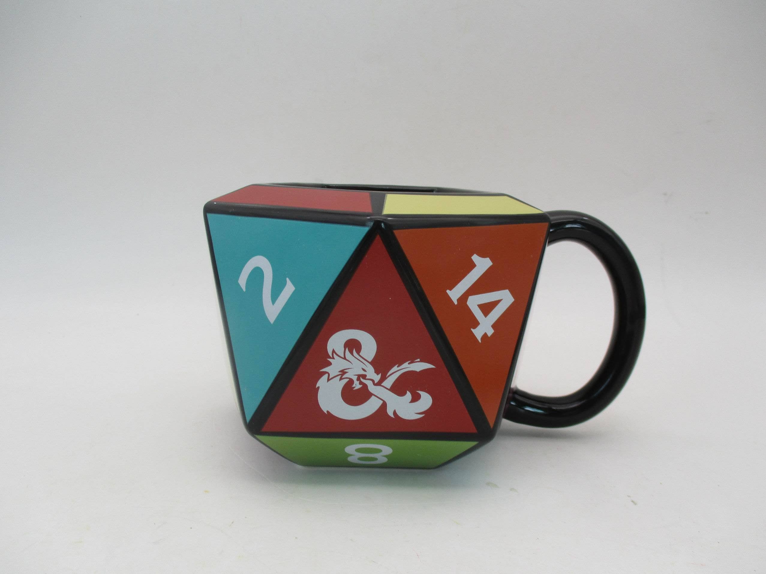 Dungeons & Dragons D20 Die Ceramic 3D Sculpted Mug