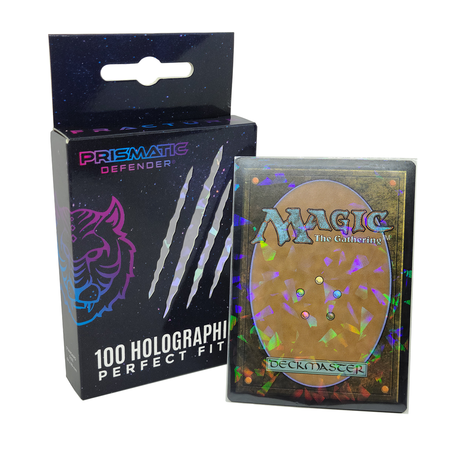 Prismatic Defender: Holographic Perfect Fit Sleeves - Standard Size - 5 Foil Designs