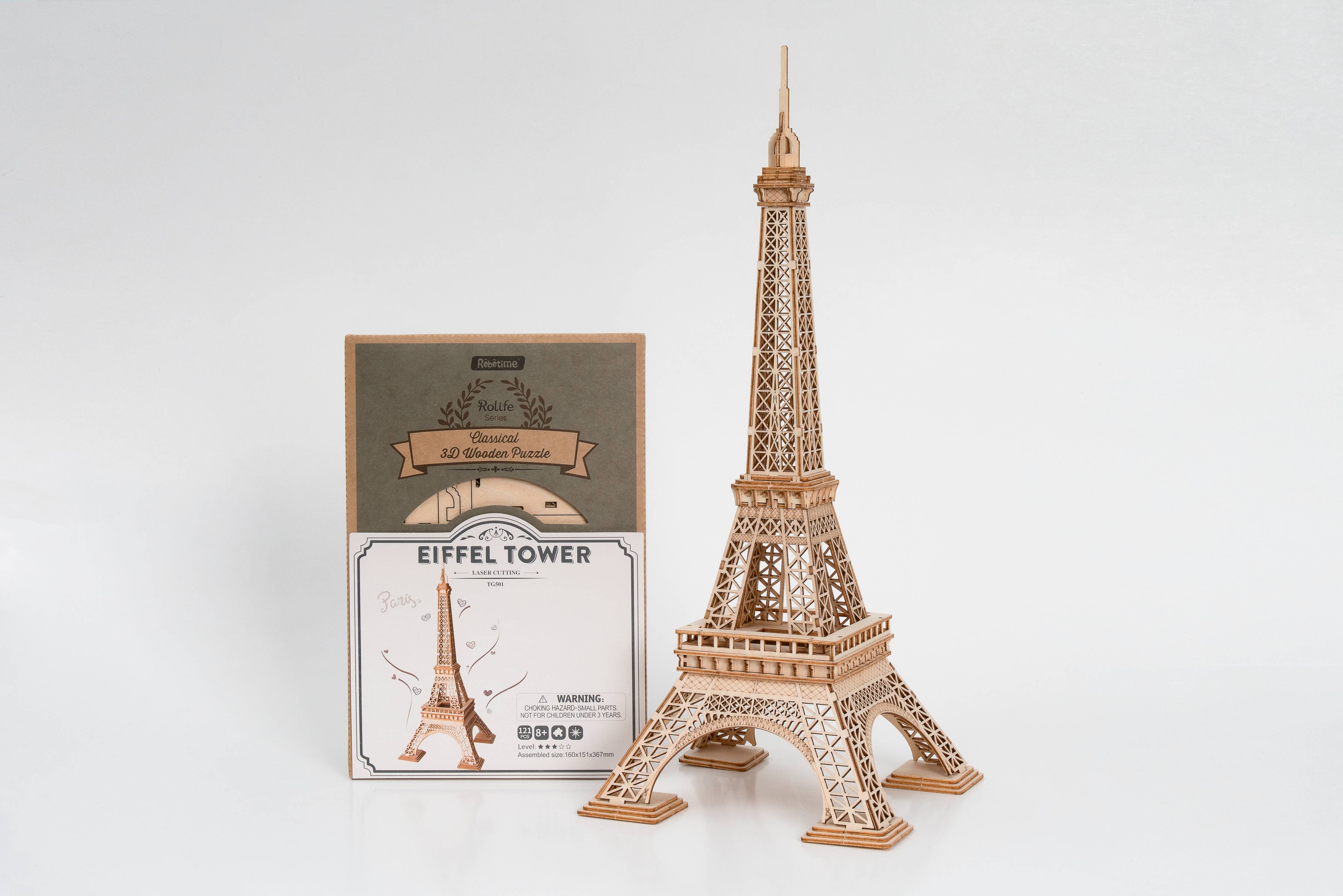 TG501 Rolife Eiffel Tower 3D Wooden Puzzle