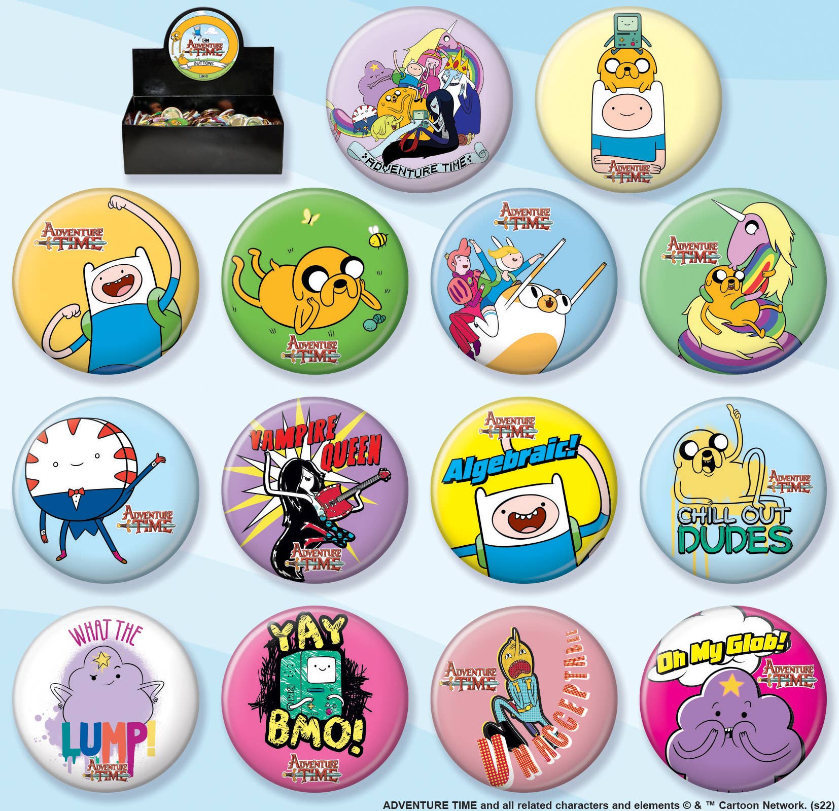 Adventure Time 144 Piece Button Assortment