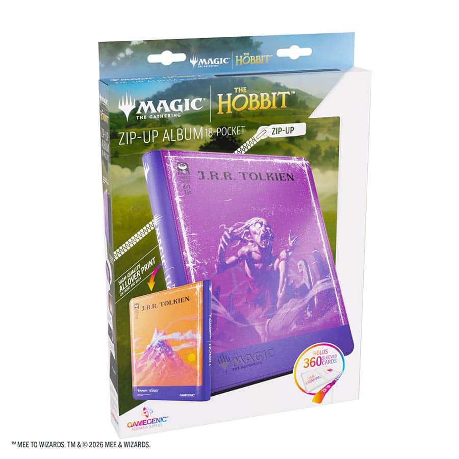 Gamegenic | MTG: The Hobbit: Zip-Up Album 18-Pocket - Gollum, Riddle Master & The Lonely Mountain