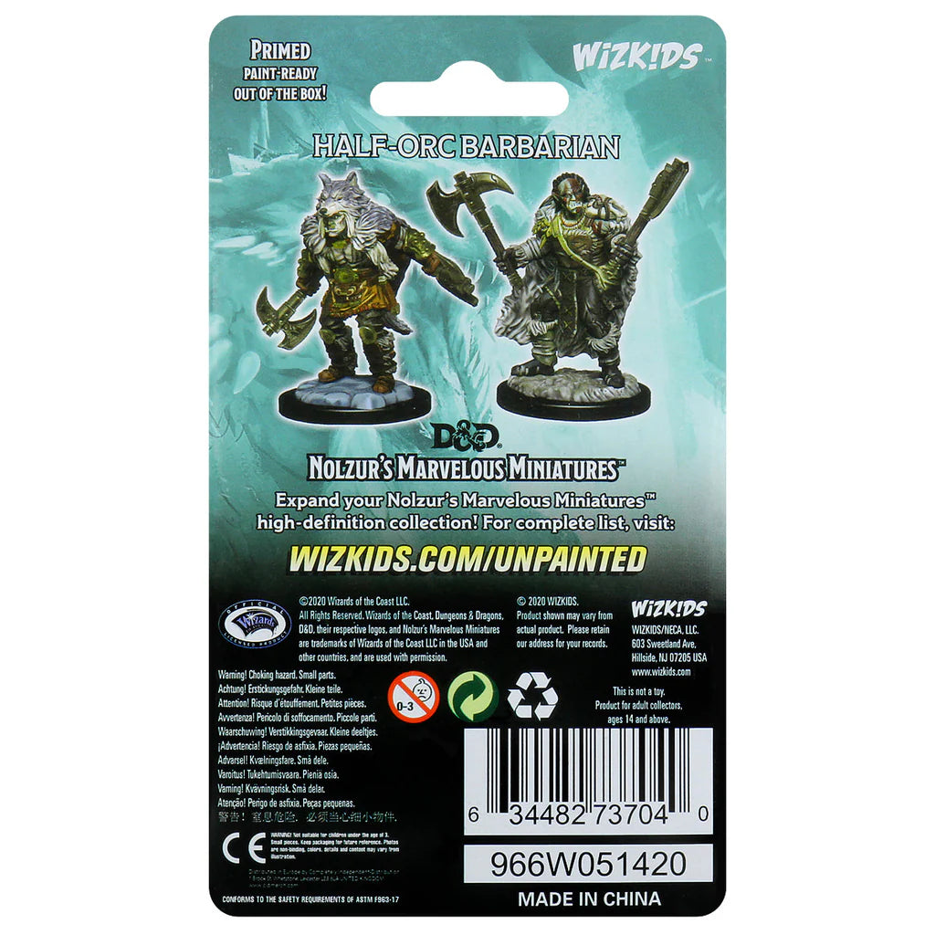 D&D Nolzur's Marvelous Miniatures: Male Half-Orc Barbarian