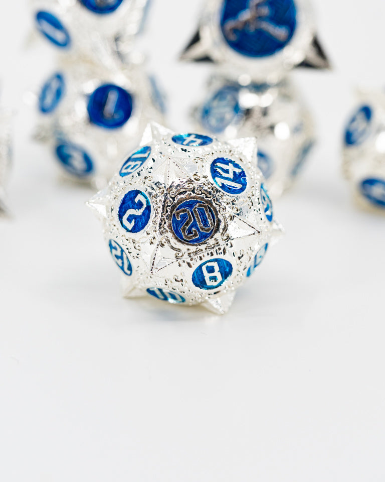 The Captain's Laws | 7 Piece Metal Dice Set - Emberglow Gaming