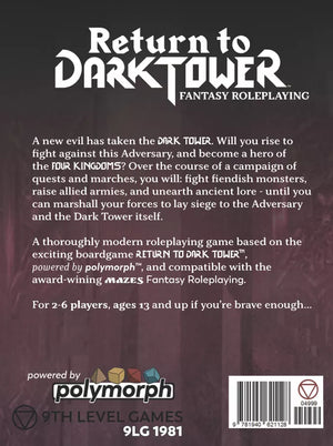 Return to Dark Tower Fantasy Roleplaying Game