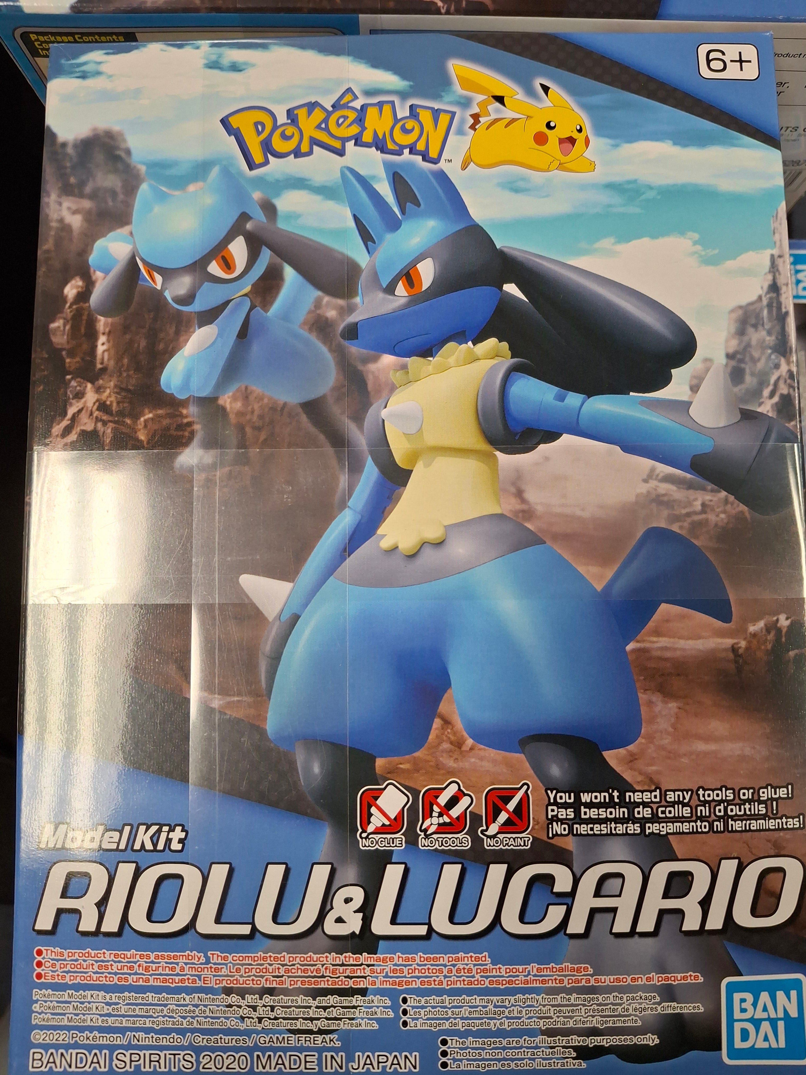 Pokemon Model Kit Riolu & Lucario