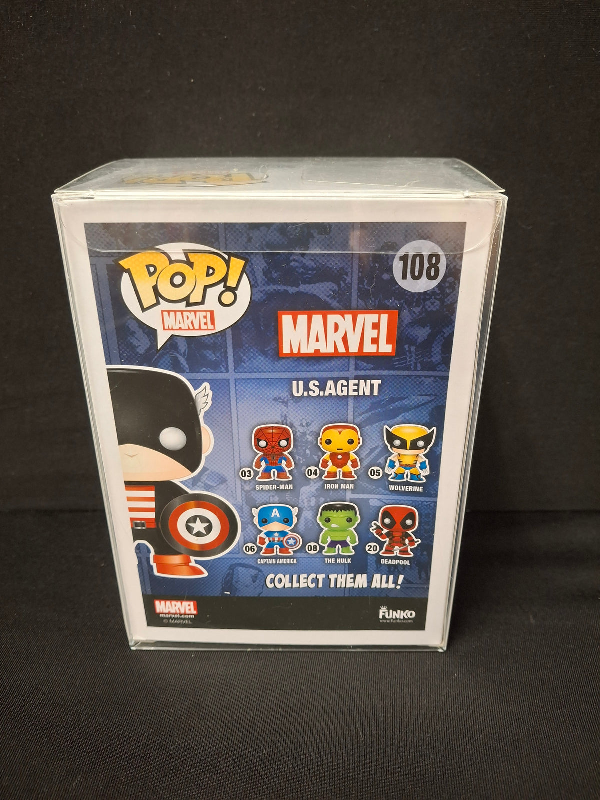 Funko Pop Marvel U.S. Agent Comikaze exc Free Protector New Vaulted JJ0220JW