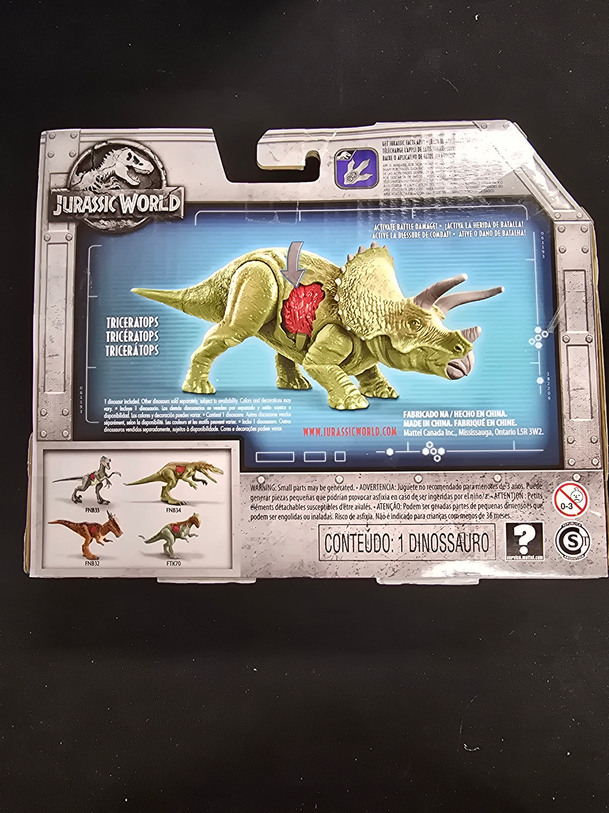 Jurassic World Battle Damage - Triceratops