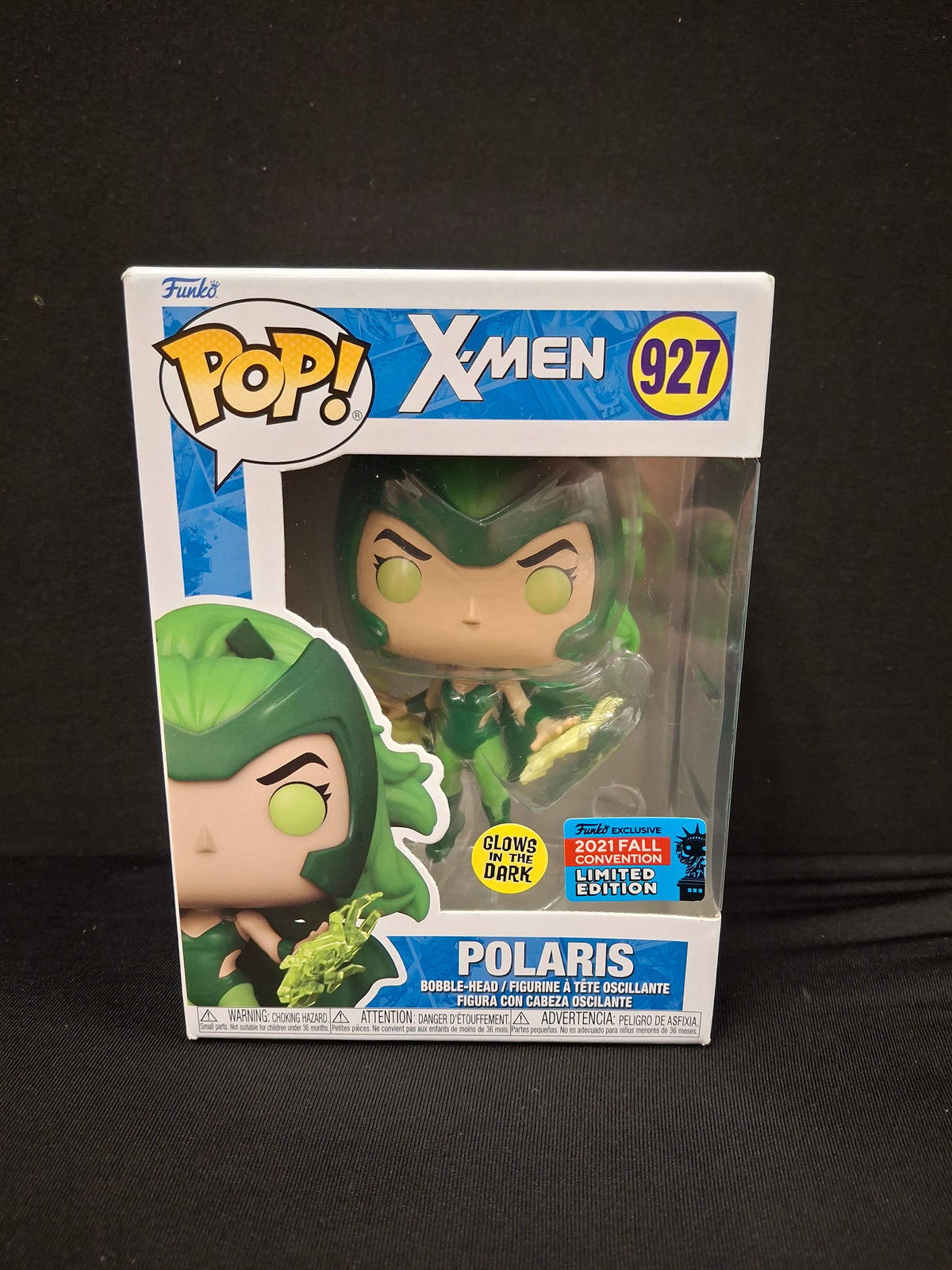 G4 Funko Pop NYCC Exclusive Marvel POLARIS X-Men Vinyl Figure 927 Glows JJ0230JW