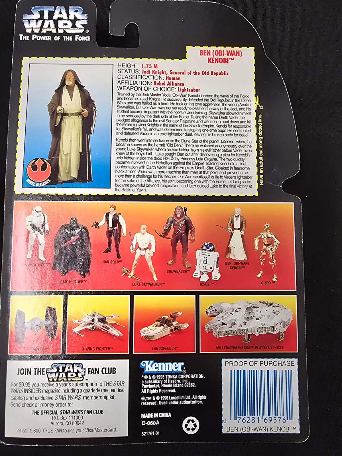 Star Wars Power of the Force - Ben (Obi-Wan Kenobi) w/ Lightsaber and Removable Cloak