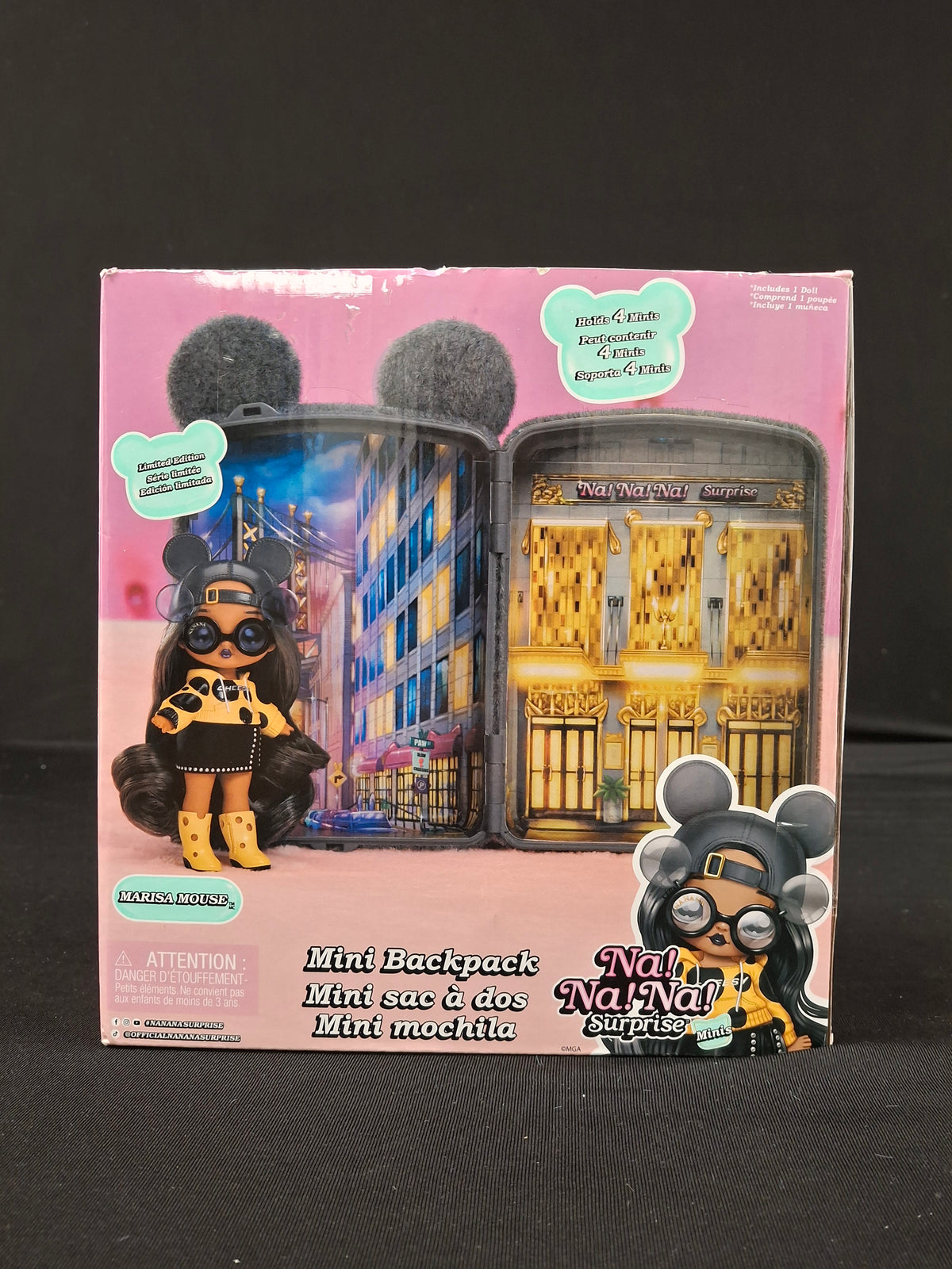 Na! Na! Na! Surprise Minis - Mini Backpack  and doll of Marisa Mouse