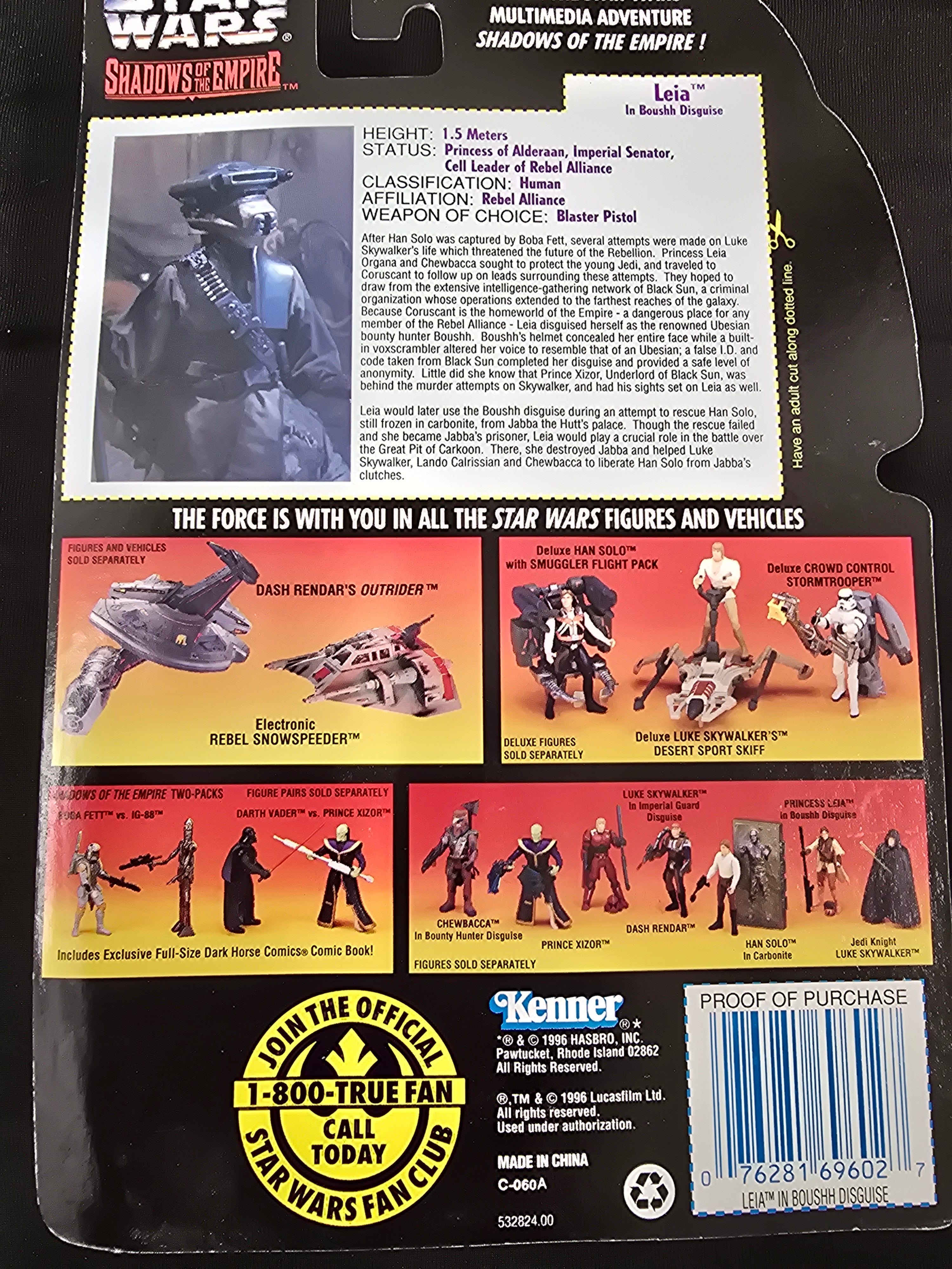 Star Wars Shadows of the Empire - Leia in Boushh Disguise w/ Blaster Rifle and Bounty Hunter Helmet