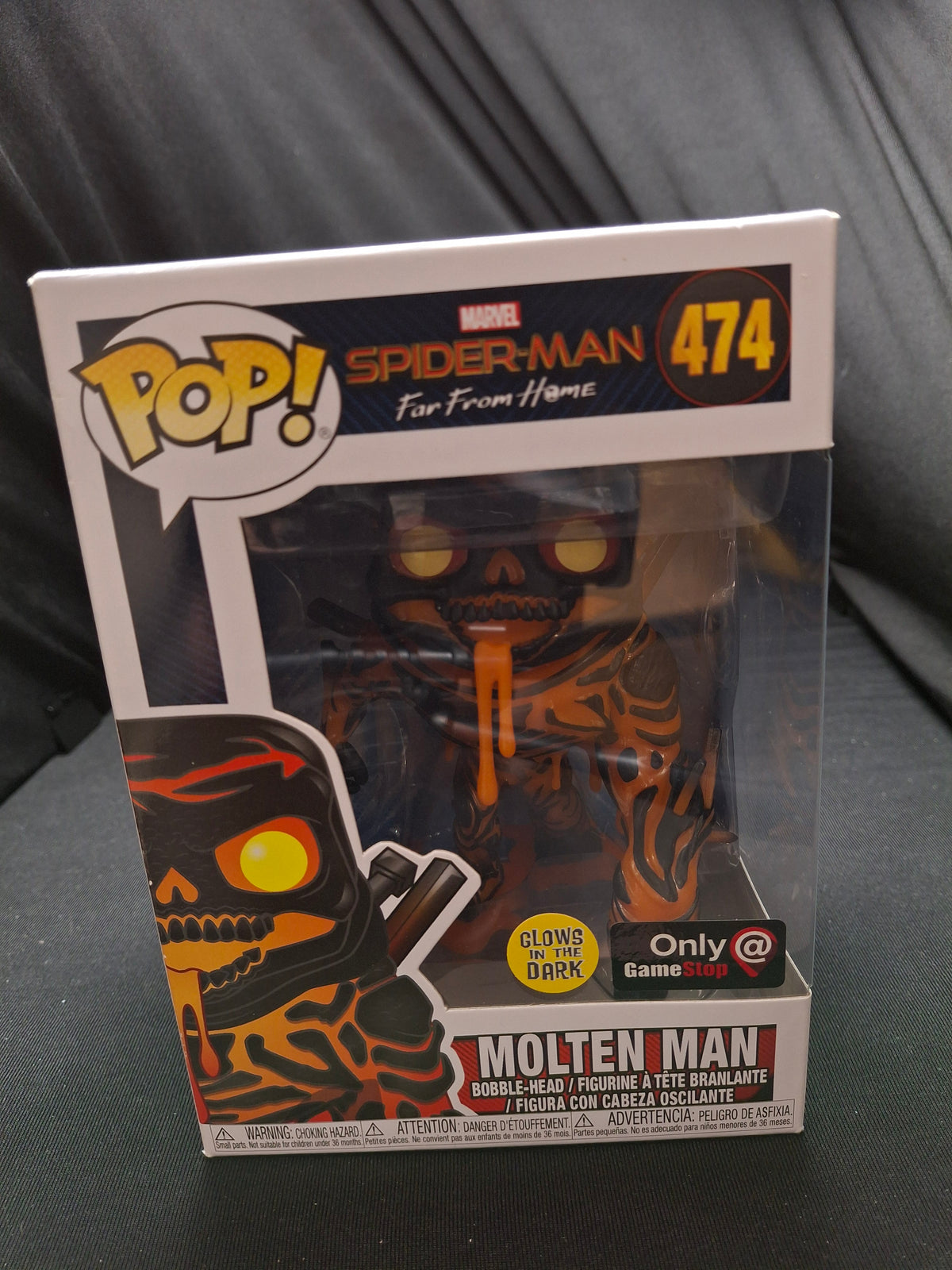 Funko Pop! Marvel: Spider-Man: Far From Home - Molten Man #474 (Glow in the Dark Exclusive)