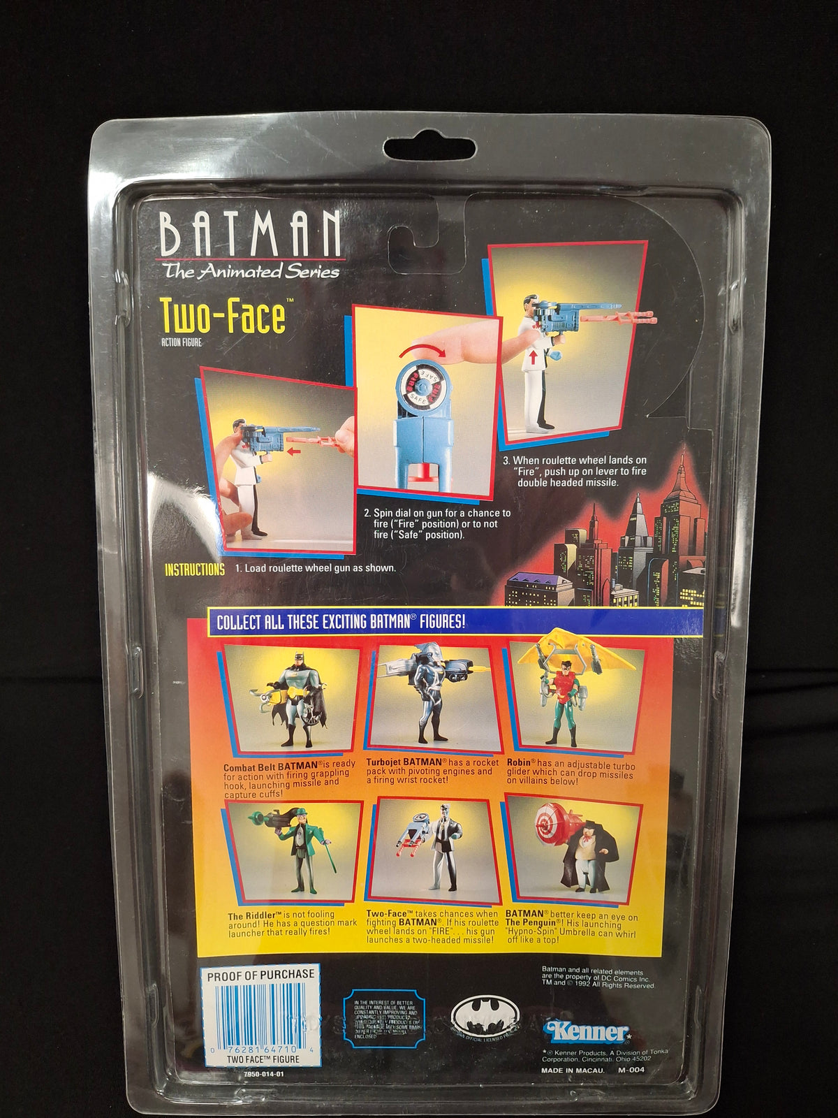 Batman The Animated Series - Two-Face w/ Firing Roulette Wheel Gun