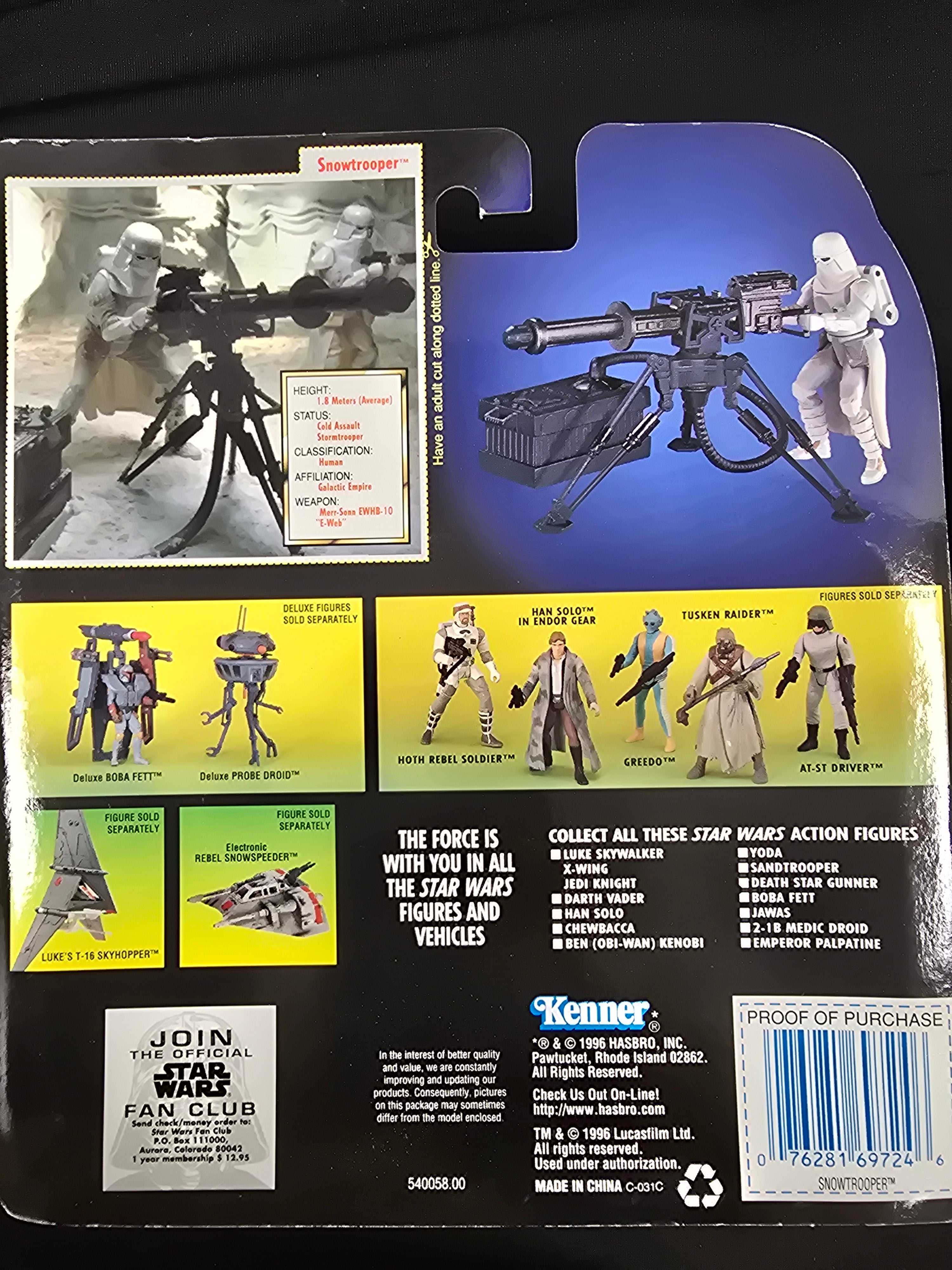 Star Wars Power of the Force - Deluxe Snowtrooper w/ E-Web Heavy Repeating Blaster