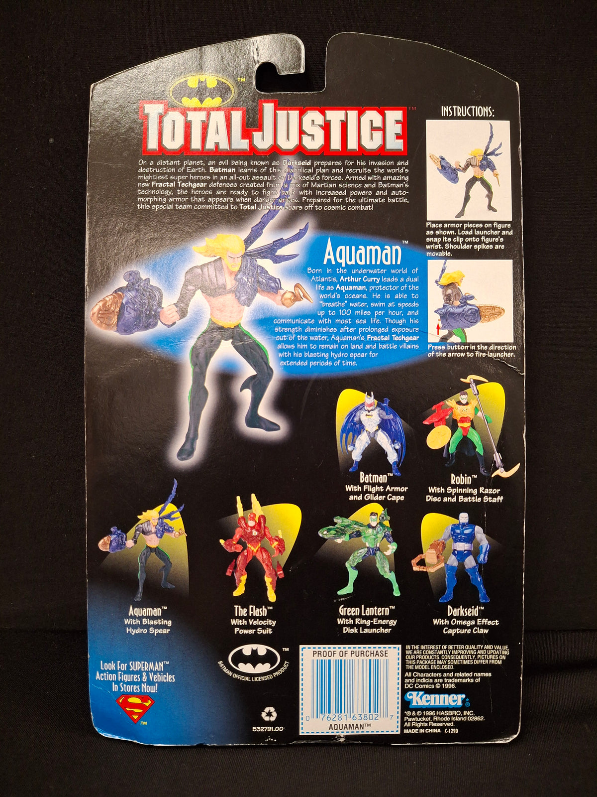 DC COMICS TOTAL JUSTICE - AQUAMAN - KENNER  - 1996 JJ0210JW
