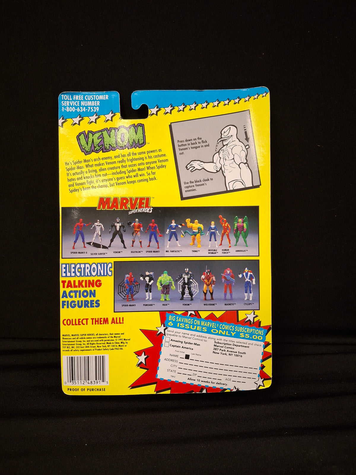 Marvel Super Heroes Cosmic Defenders - Venom w/ flicking tongue