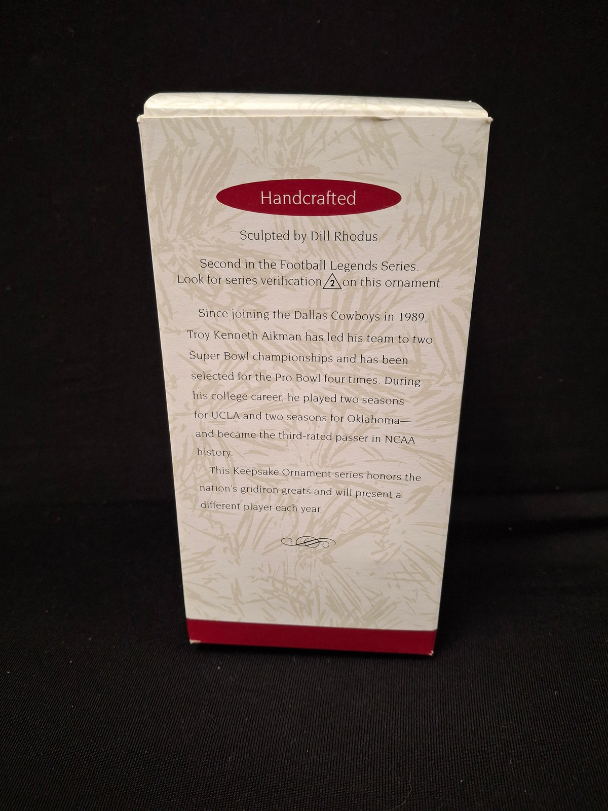 Keepsake Ornament w/ Exclusive Classic Trading Card Inside - Troy Aikman