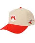 Super Mario Fire Mario Red and Tan Snapback Hat