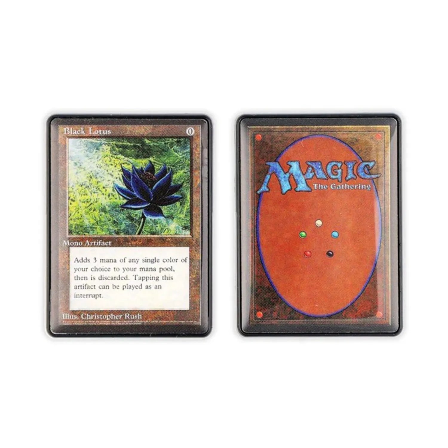 Black Lotus Card 2-Piece Enamel Pin Set
