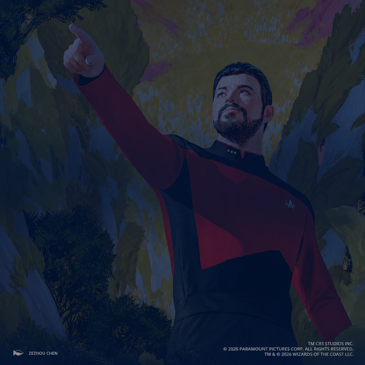 Star Trek Riker artwork darkened for the products navigation tile
