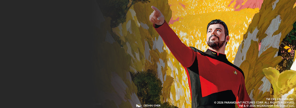 Official Magic: The Gathering Star Trek key art with Riker