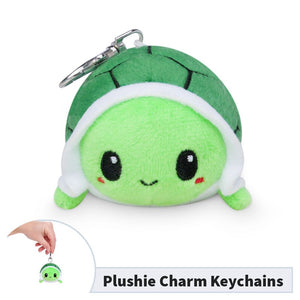 Plush Charm Keychain: Happy Green Turtle