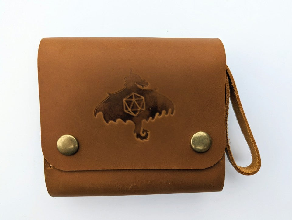 Genuine Leather Dice Pouch for Mini Dice (Small) - Emberglow Gaming