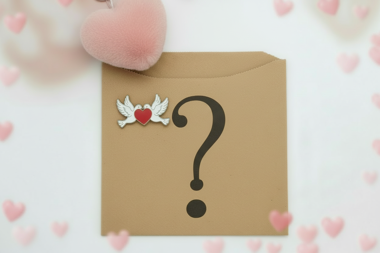 Valentine's Day craft bag with updated pink pen