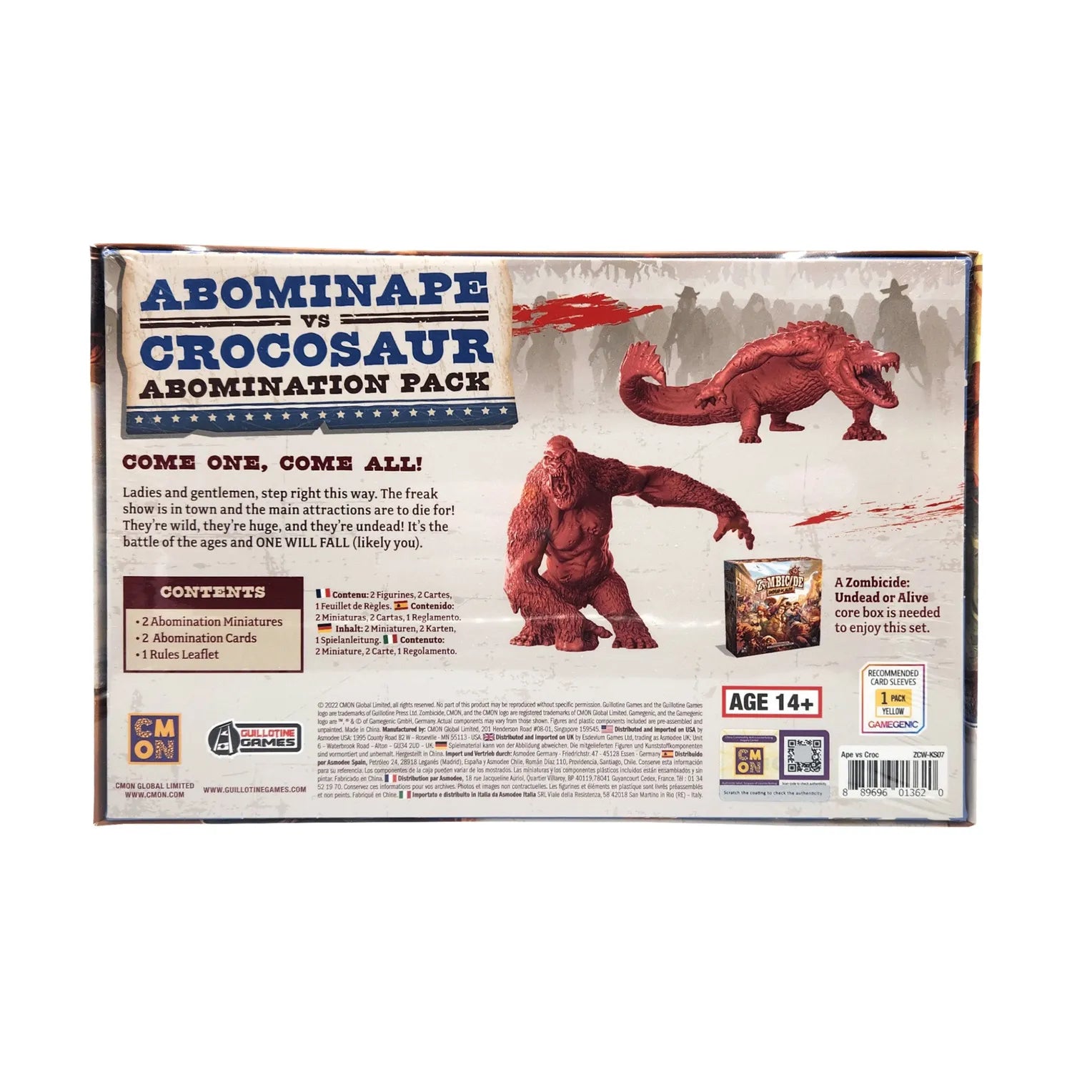 [USED] Zombicide: Abominape vs Crocosaur Abomination Pack